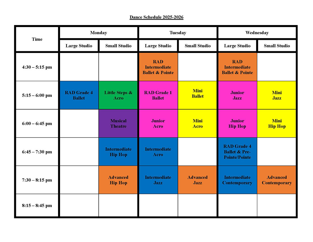 Dance Schedule